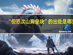 “但恐次山胸垒块”的出处是哪里