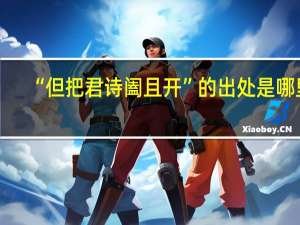 “但把君诗阖且开”的出处是哪里