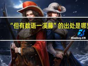 “但有数语一溪藤”的出处是哪里