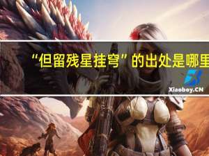 “但留残星挂穹”的出处是哪里