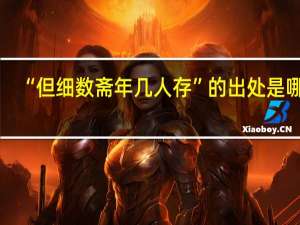 “但细数斋年几人存”的出处是哪里