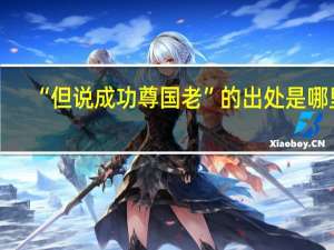 “但说成功尊国老”的出处是哪里
