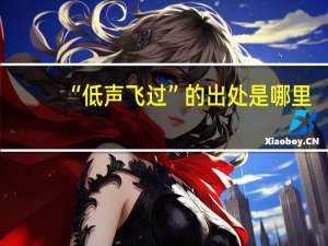 “低声飞过”的出处是哪里