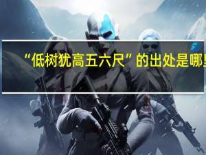“低树犹高五六尺”的出处是哪里