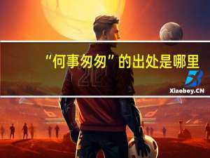 “何事匆匆”的出处是哪里