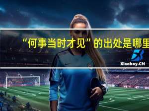 “何事当时才见”的出处是哪里