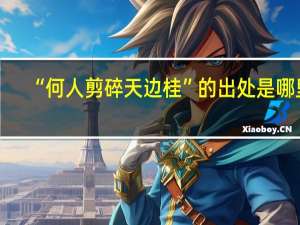“何人剪碎天边桂”的出处是哪里