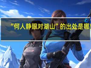 “何人静眼对湖山”的出处是哪里