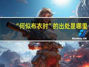 “何似布衣时”的出处是哪里