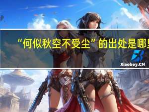 “何似秋空不受尘”的出处是哪里