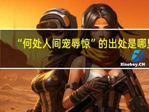“何处人间宠辱惊”的出处是哪里
