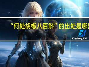 “何处胡椒八百斛”的出处是哪里