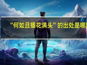 “何如且插花满头”的出处是哪里