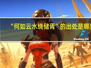 “何如云水绕储胥”的出处是哪里
