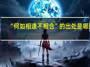 “何如相逢不相合”的出处是哪里