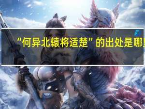 “何异北辕将适楚”的出处是哪里
