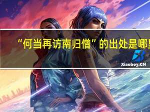 “何当再访南归僧”的出处是哪里