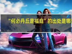 “何必丹丘是福庭”的出处是哪里
