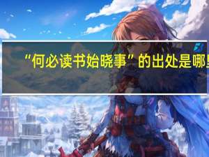 “何必读书始晓事”的出处是哪里
