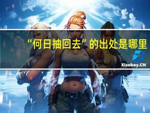 “何日抽回去”的出处是哪里