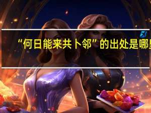 “何日能来共卜邻”的出处是哪里