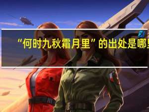 “何时九秋霜月里”的出处是哪里