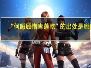 “何暇顾惜青莲乾”的出处是哪里
