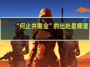 “何止并南金”的出处是哪里