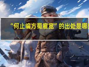 “何止编方蜀雇宽”的出处是哪里