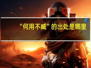 “何用不臧”的出处是哪里