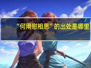 “何用慰相思”的出处是哪里