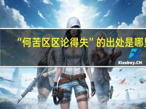 “何苦区区论得失”的出处是哪里