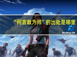 “何言敢为师”的出处是哪里