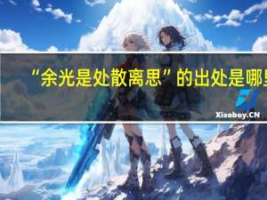 “余光是处散离思”的出处是哪里