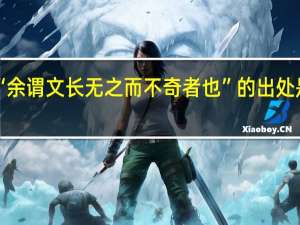 “余谓文长无之而不奇者也”的出处是哪里