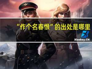 “作个名春恨”的出处是哪里