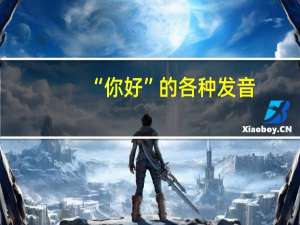 “你好”的各种发音