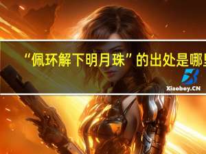 “佩环解下明月珠”的出处是哪里