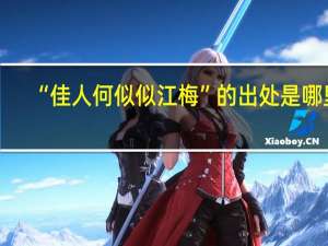 “佳人何似似江梅”的出处是哪里