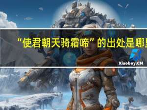 “使君朝天骑霜啼”的出处是哪里