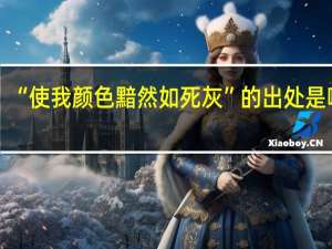 “使我颜色黯然如死灰”的出处是哪里