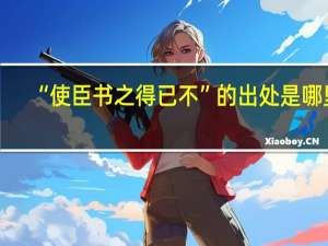 “使臣书之得已不”的出处是哪里