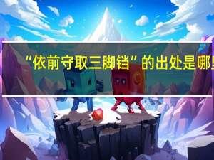 “依前守取三脚铛”的出处是哪里