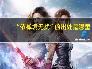 “依禅境无扰”的出处是哪里