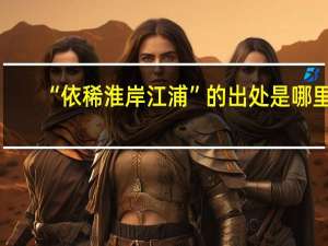 “依稀淮岸江浦”的出处是哪里