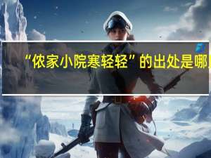 “侬家小院寒轻轻”的出处是哪里