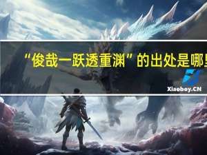 “俊哉一跃透重渊”的出处是哪里