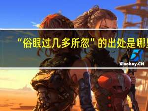 “俗眼过几多所忽”的出处是哪里