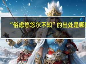 “俗虑悠悠尔不知”的出处是哪里