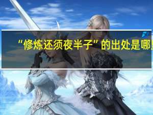 “修炼还须夜半子”的出处是哪里